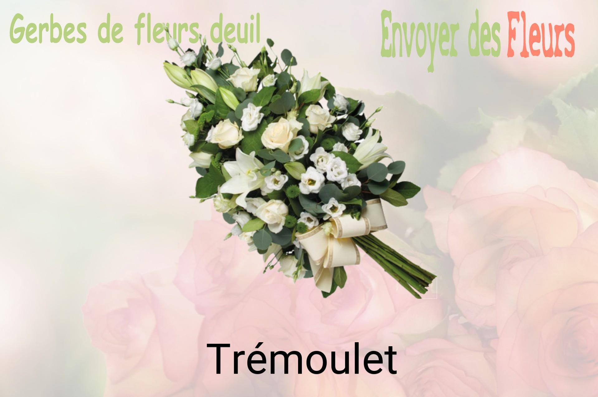 Gerbe de fleurs de deuil livrée à Trémoulet